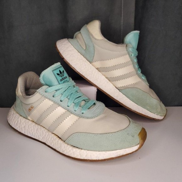 ADIDAS INIKI Runner Boost Easy Green BA9994 US WOMENS 7.5 MENS 6.5 - Picture 1 of 9